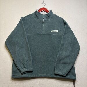 Big Dogs Fleece Pullover Mens Small Green Polar Dogs Vintage 90s 1/4 Zip EQ20